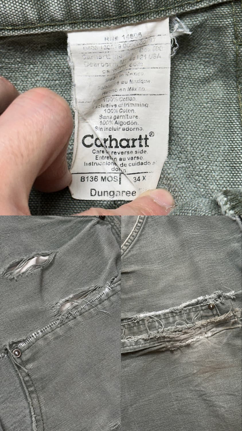 OG 칼하트 B136 더블니 MOS 칼하트 썩블니 모스그린 상품이미지9