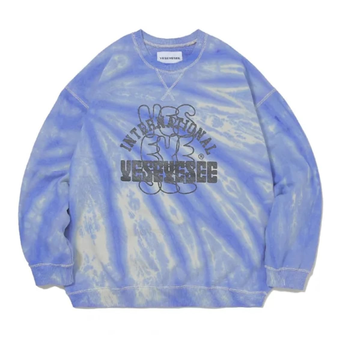 YESEYESEE Dyed Sweatshirts Blue/Ivory 상품이미지1