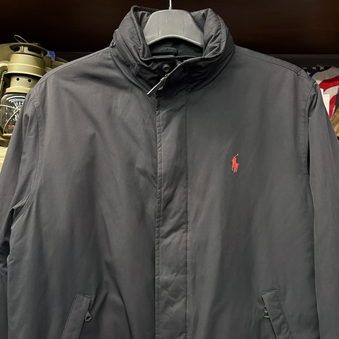 폴로 랄프로렌 플리스 라이닝 후드내장 페리자켓 스윙탑 블루종 N75   상품이미지3