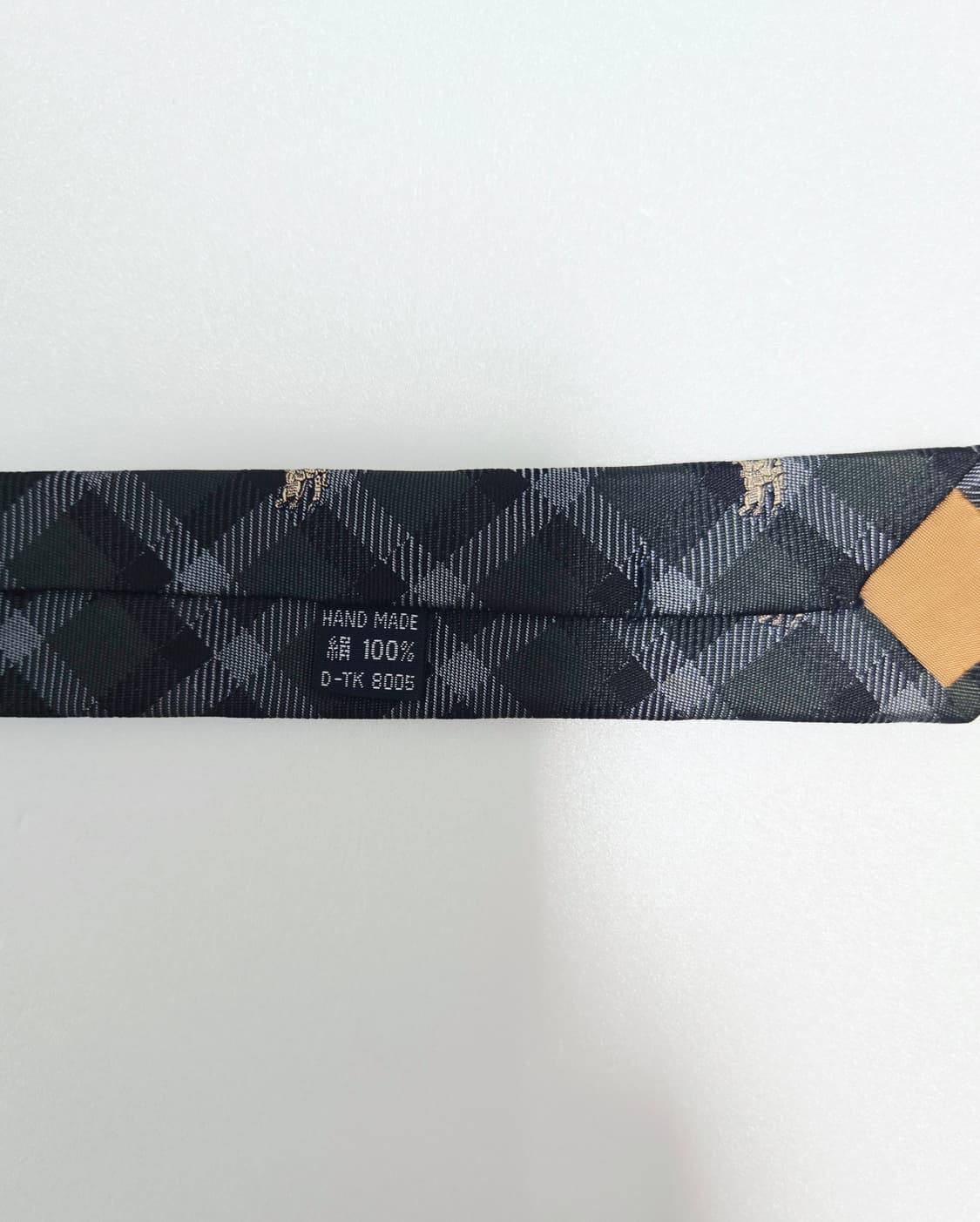 버버리 다크그린 체크 실크 넥타이 상품이미지4