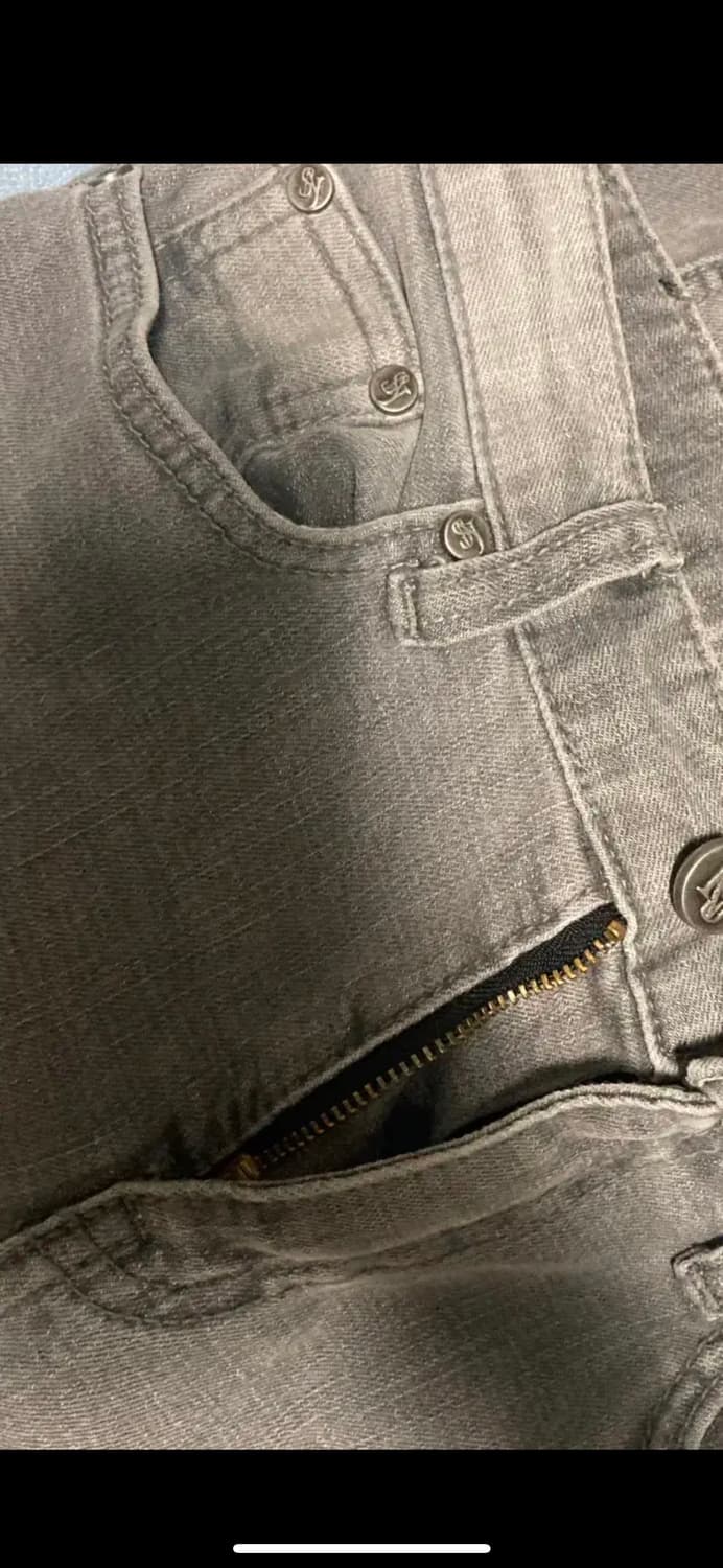 라인 워싱 데님 그레이 S 상품이미지5