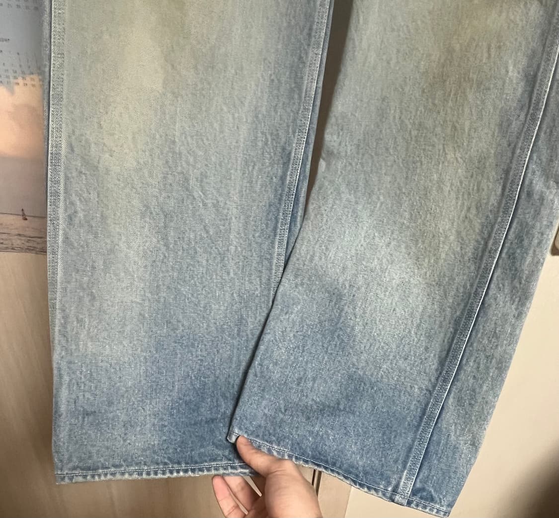 오라리 24FW 페이디드 인디고 페인터 헤비 데님 중청 상품이미지5