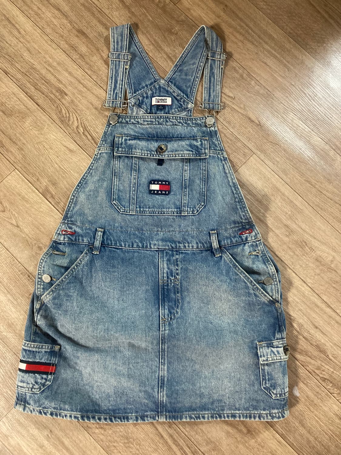 타미진스 로고 멜빵 원피스 상품이미지1