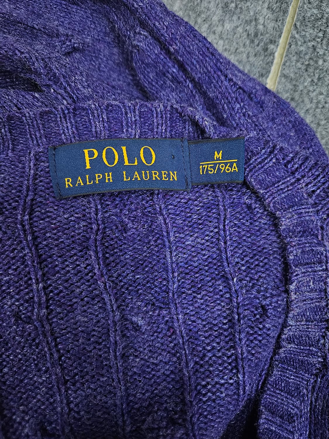 폴로 랄프로렌 실크 케이블 라운드 니트 급처 상품이미지4