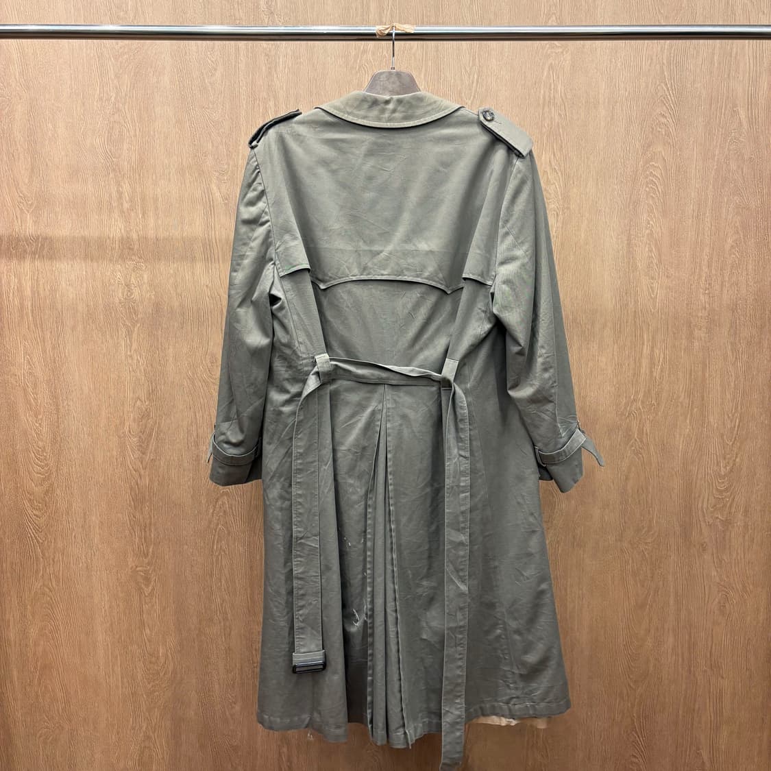 크리스찬 디올 더블 트렌치 코트 버건디 울 안감 허리 벨트 디테일 브라운 상품이미지3