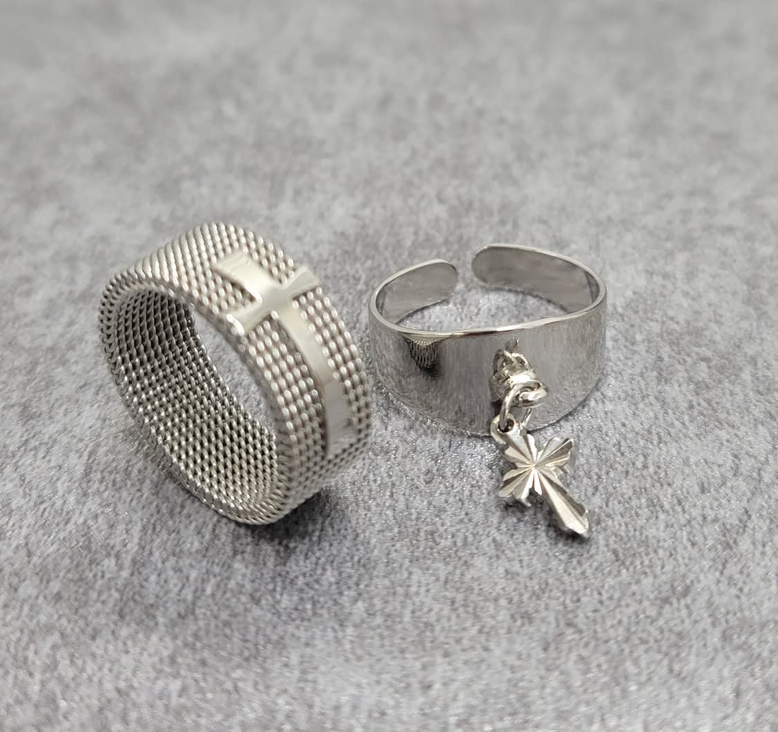 cross ring set 상품이미지1