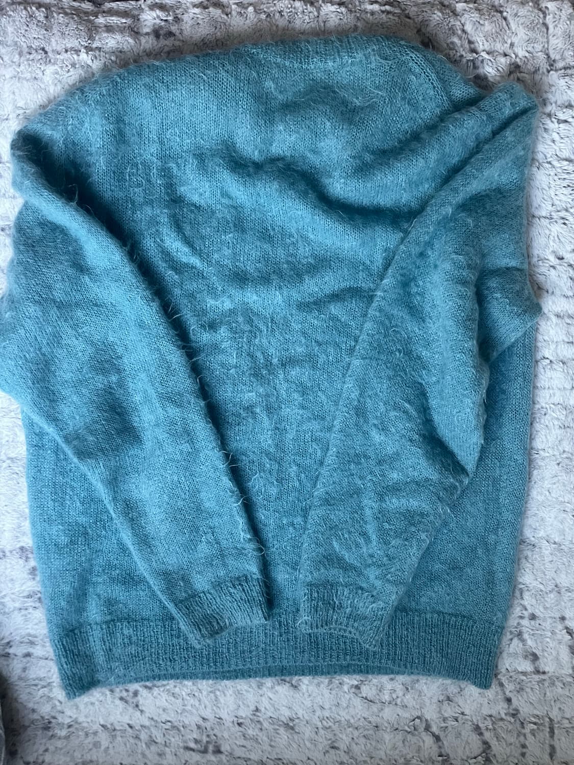 오라리 브러쉬드 슈퍼키드 모헤어니트 더콰이즈블루 상품이미지2