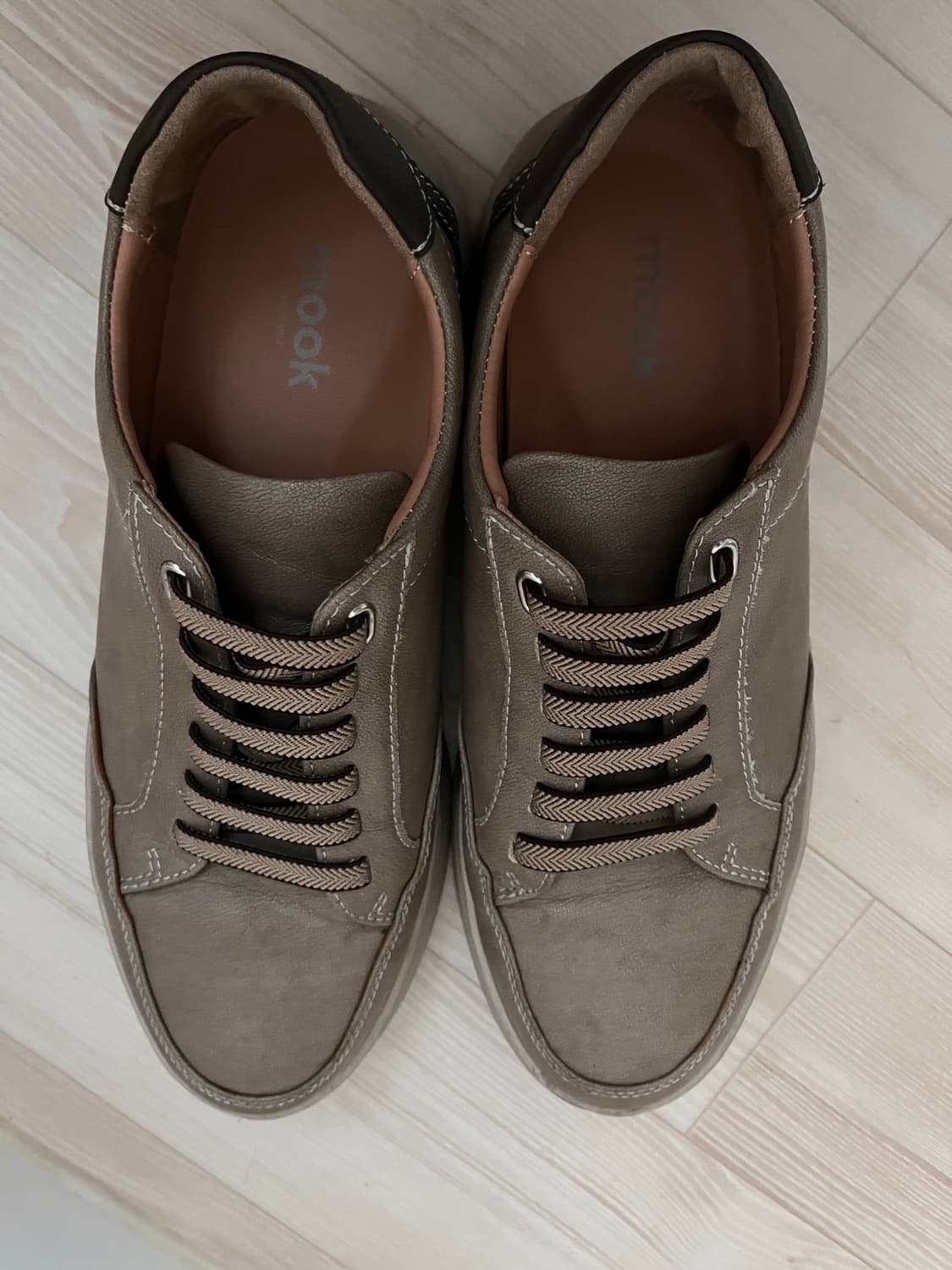 Mook 무크 베이지 가죽 스니커즈_260mm 상품이미지1