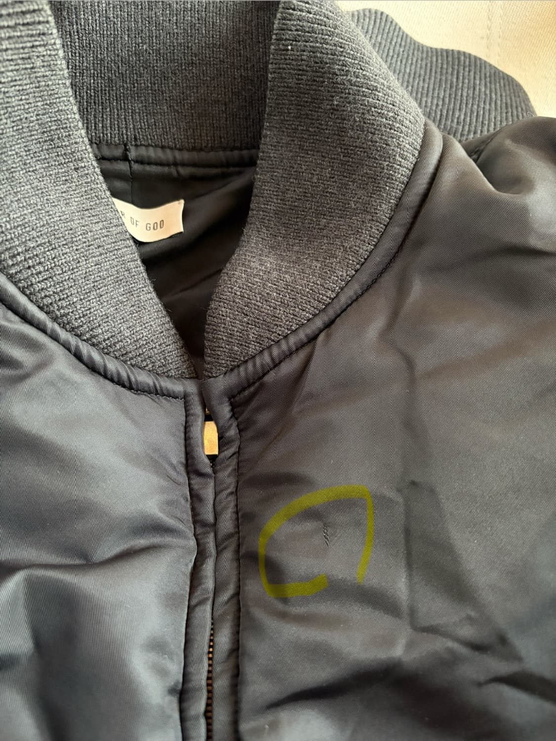 피어오브갓 이터널 봄버 블랙 MA-1  FEAR OF GOD ETERNA 상품이미지9