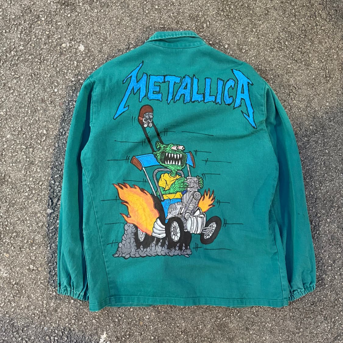 빈티지 메탈리카 프랜치 워크 자켓 민트 상품이미지3