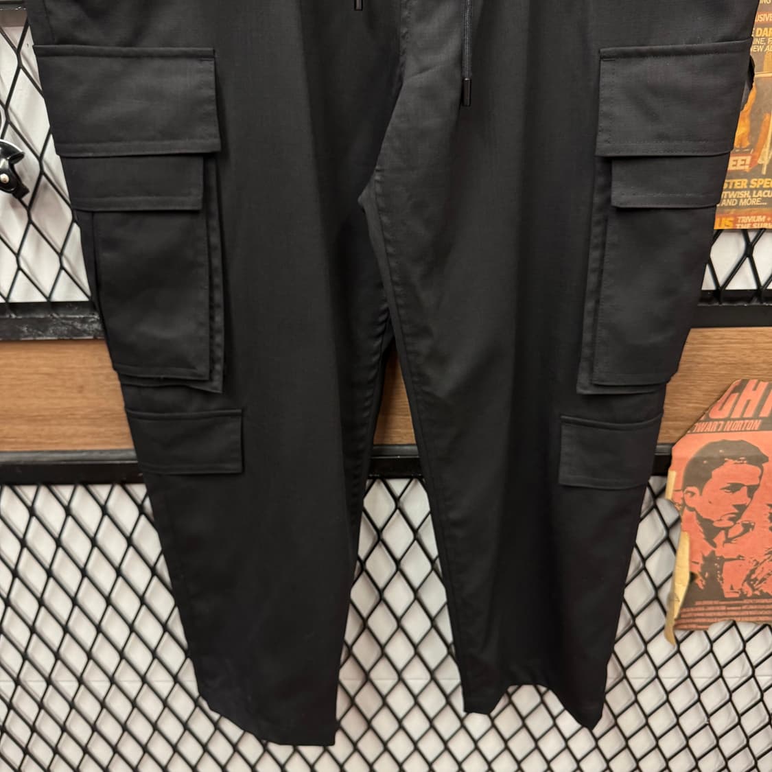 18S/S 준지 울 블렌드 카고 팬츠 블랙 상품이미지4
