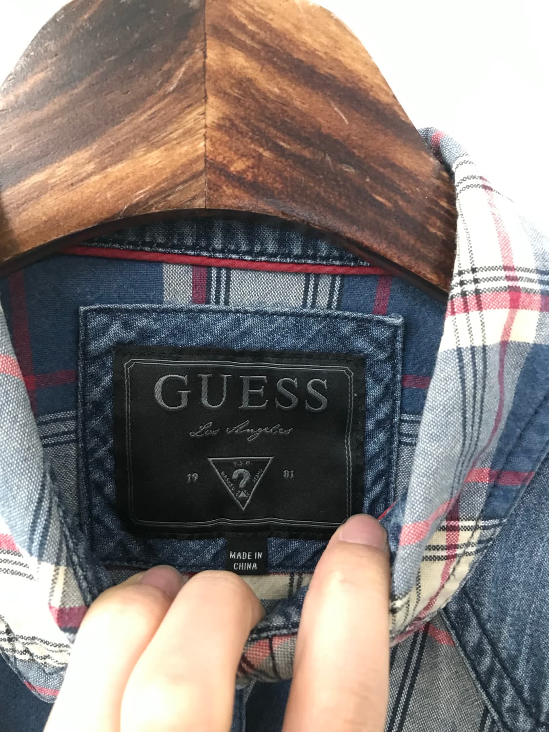 게스 포켓 체크 웨스턴 셔츠 상품이미지6