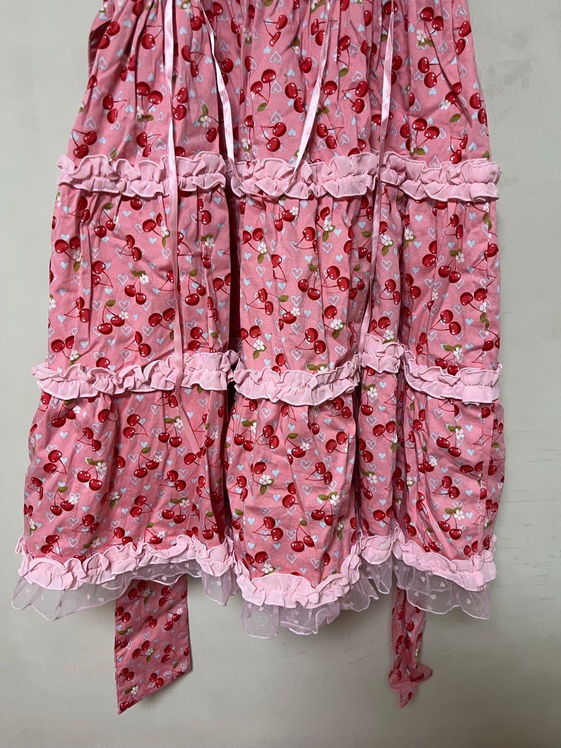 바디라인 리본 히메갸루 체리 원피스 상품이미지3