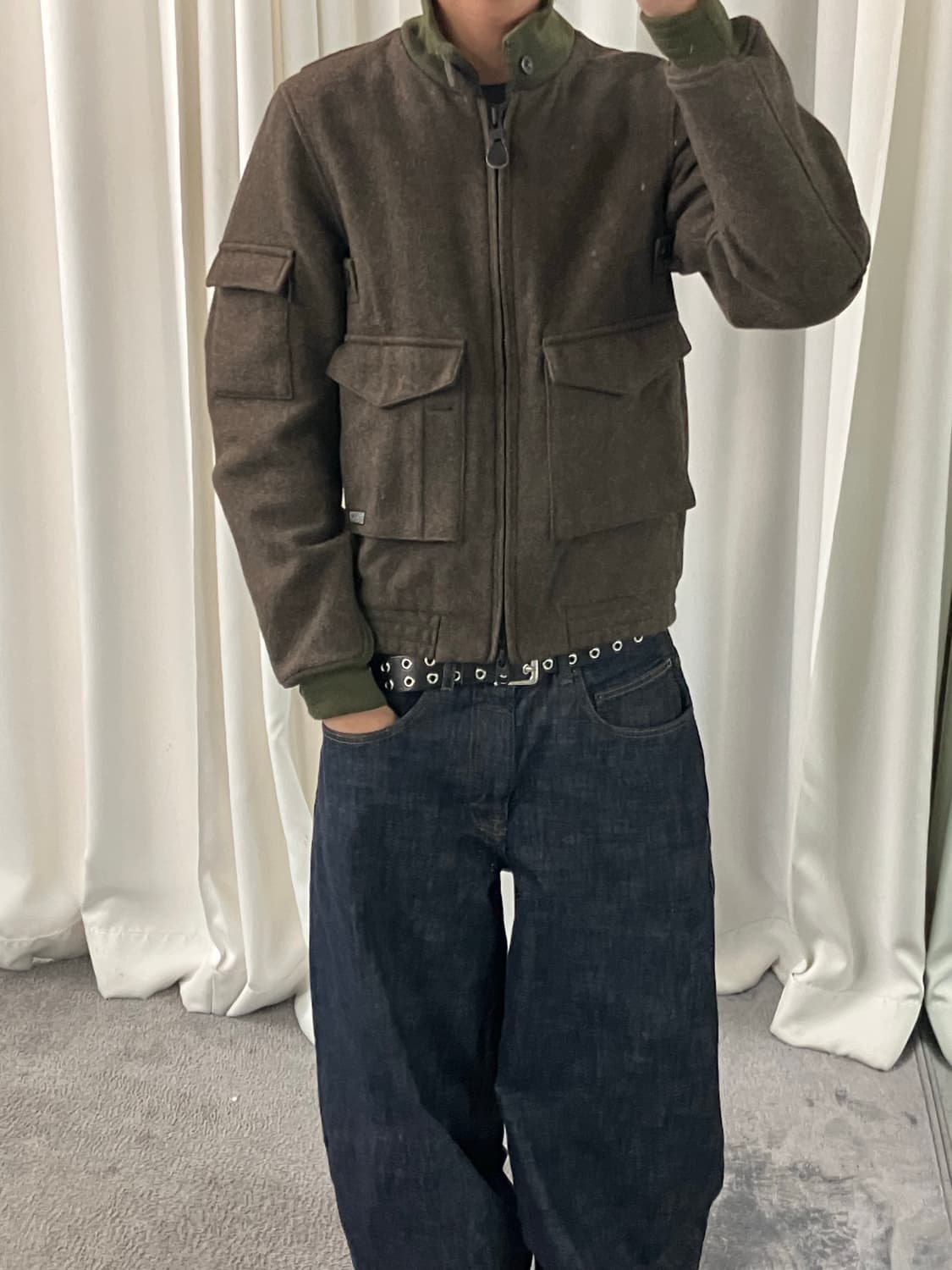 쇼트 카키 밀리터리 G-8 울자켓 M 상품이미지7