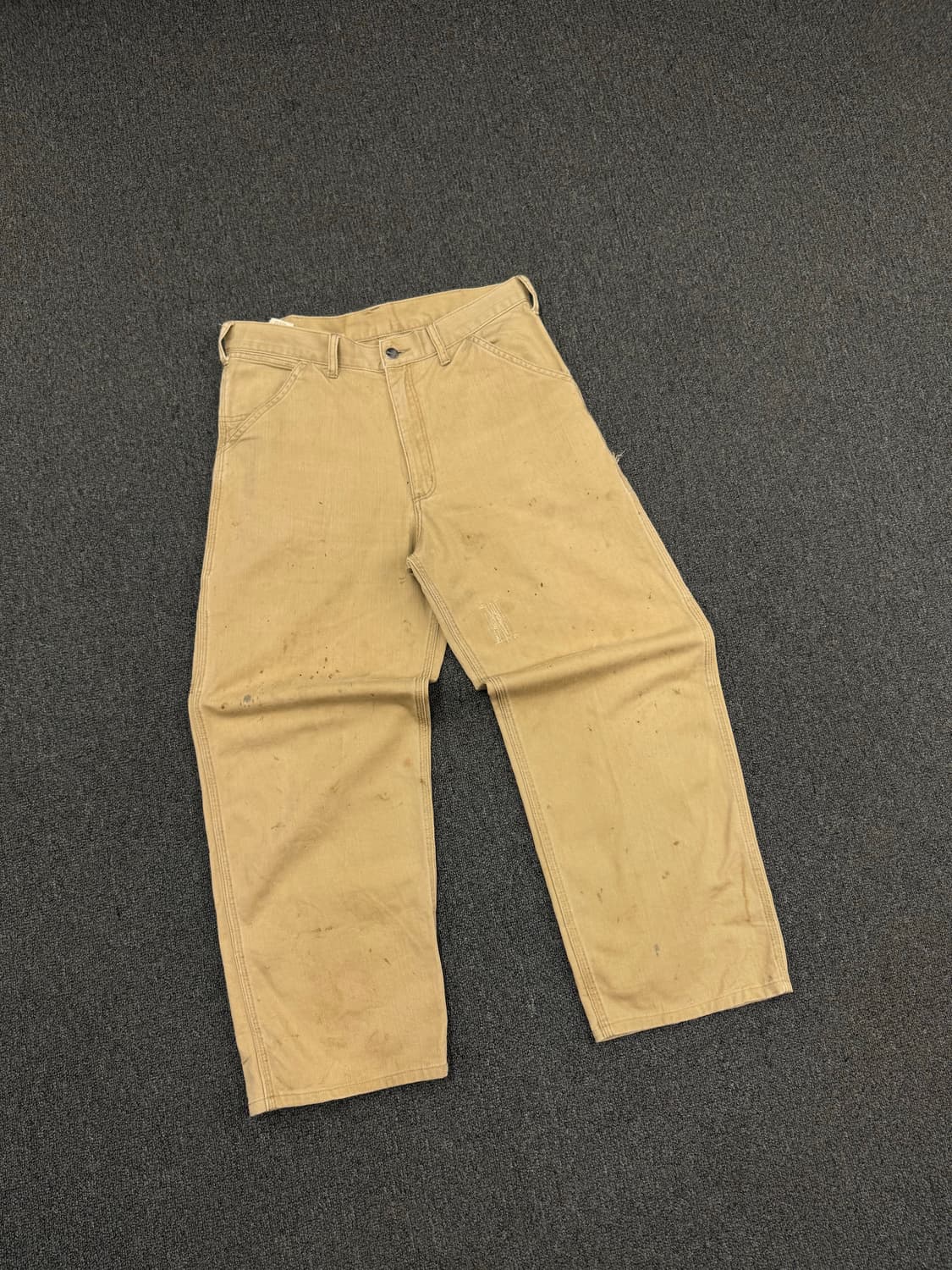 32)칼하트 빈티지 워싱 싱글니 베이지 팬츠 상품이미지1