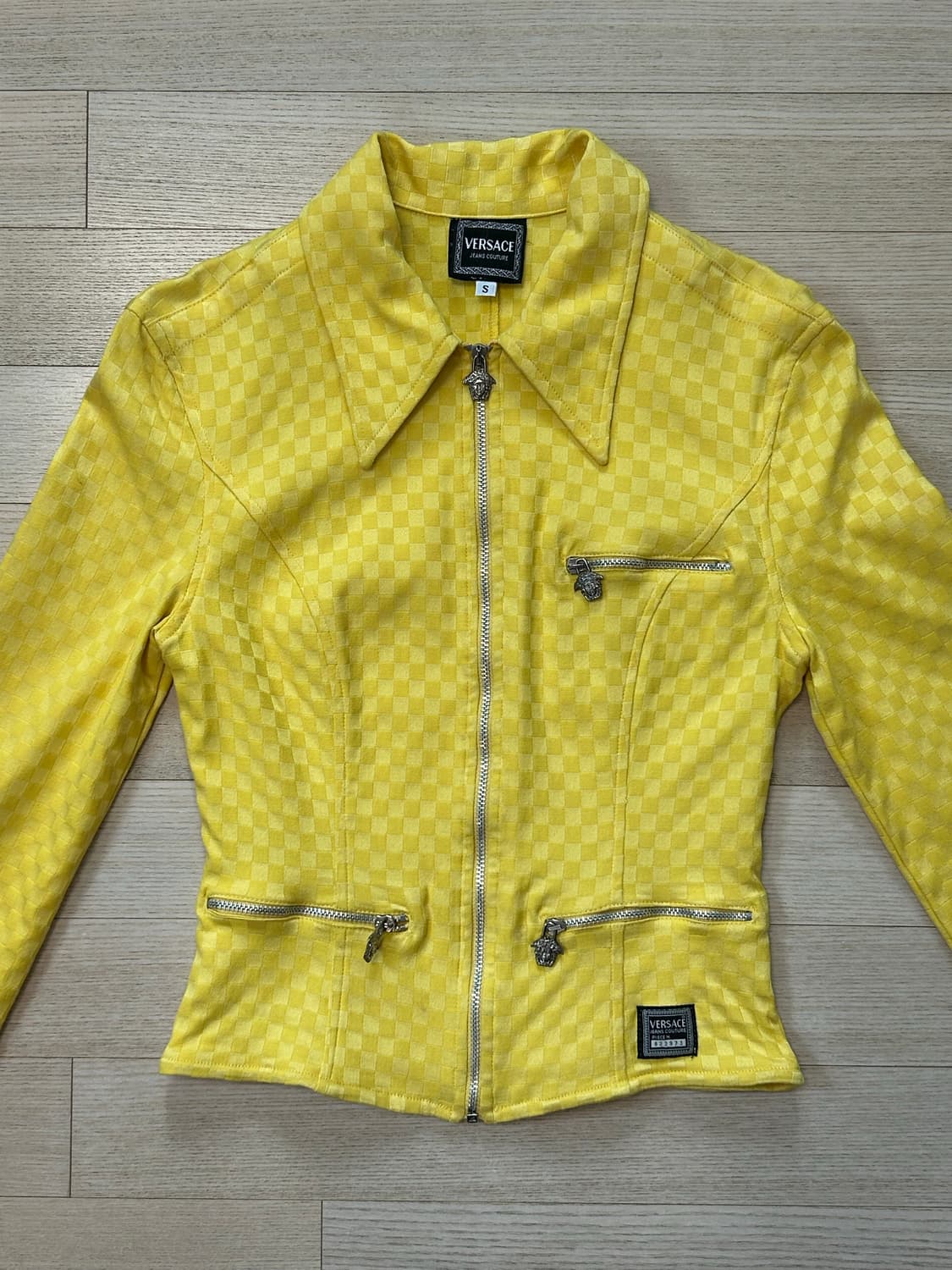 VJC 90s 아카이브 체커보드 비스코스 자켓 상품이미지1