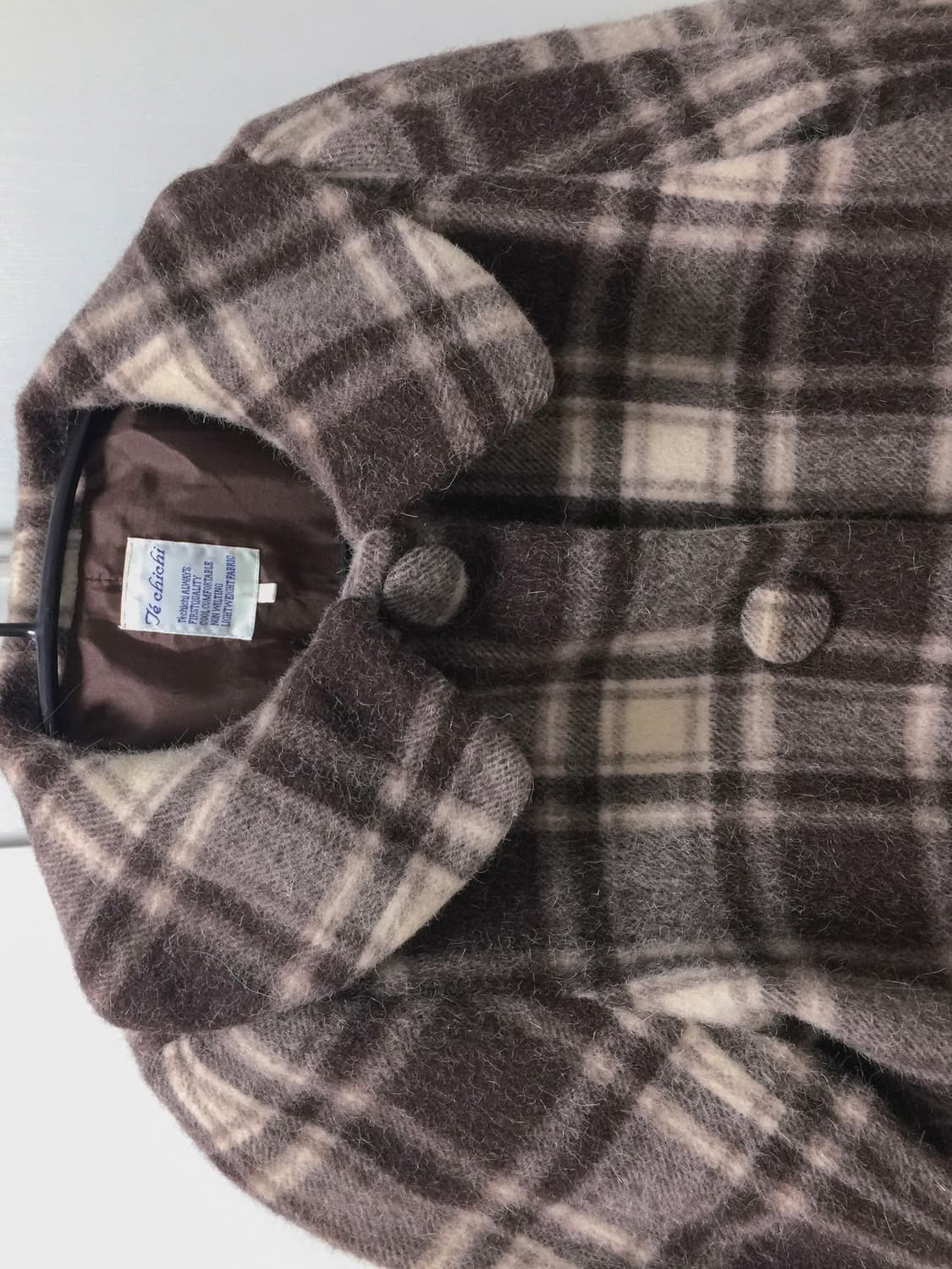 일본 빈티지 라떼갸루 체크 코트 리즈리사트랄라라엑시즈팜 상품이미지2