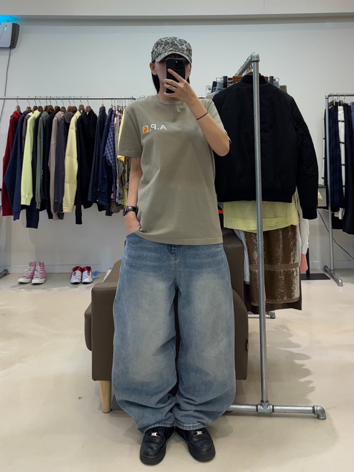 칼하트wip X 아페쎄 파이어 티셔츠 상품이미지7