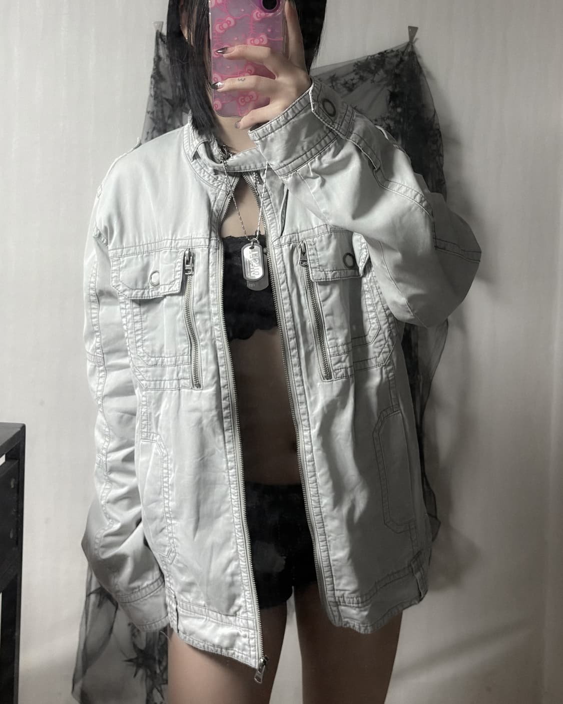 y2k 메카닉 바이커 자켓  상품이미지2