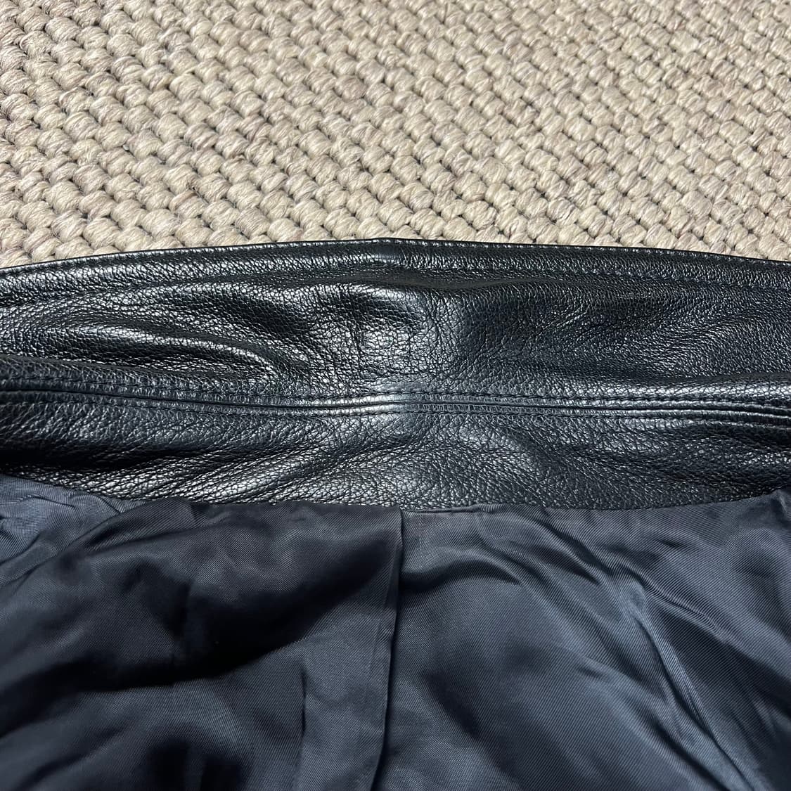 타임옴므 염소가죽 라이더 자켓 블랙 95 상품이미지4