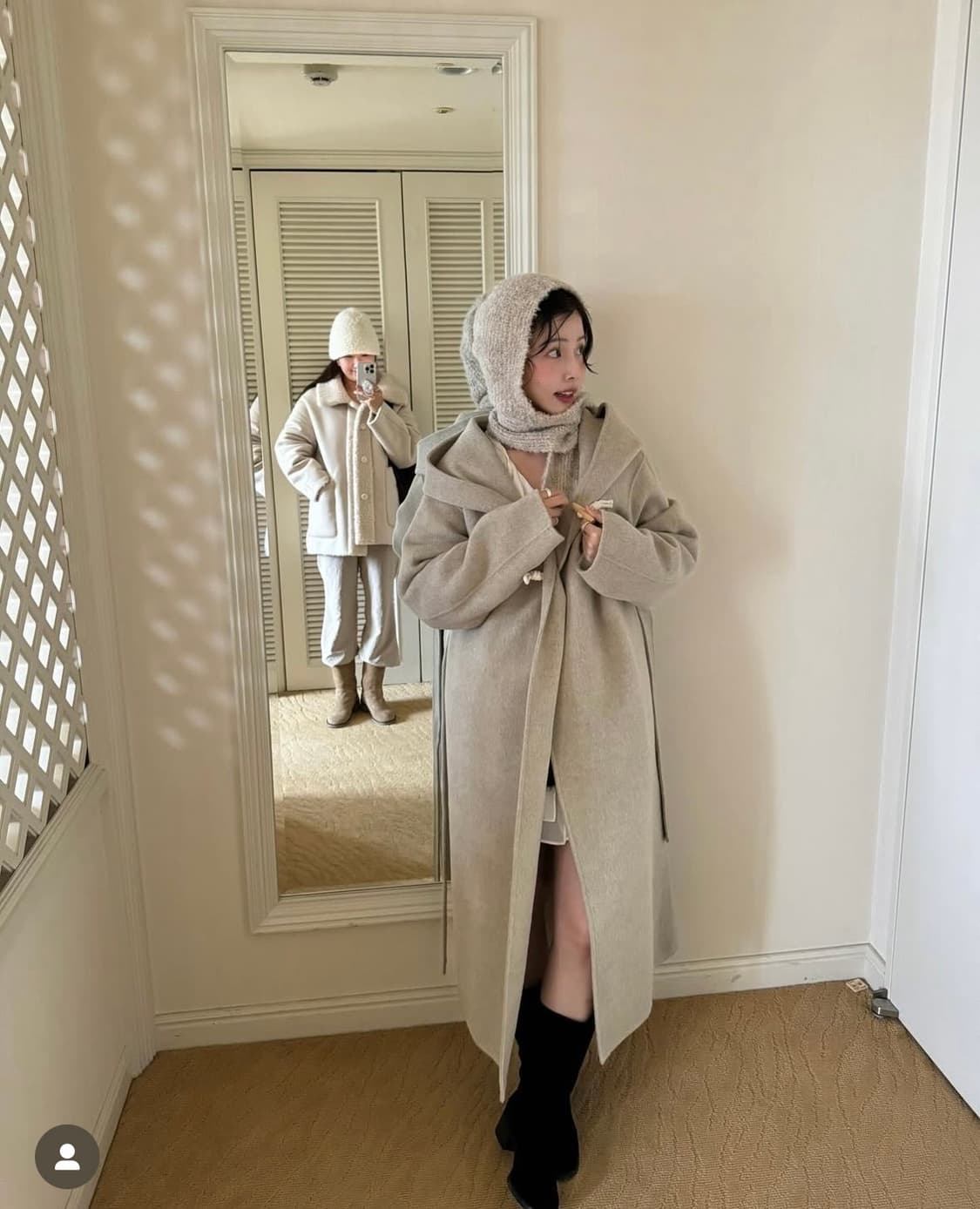 오브네어 더플코트 베이지 색상 상품이미지3