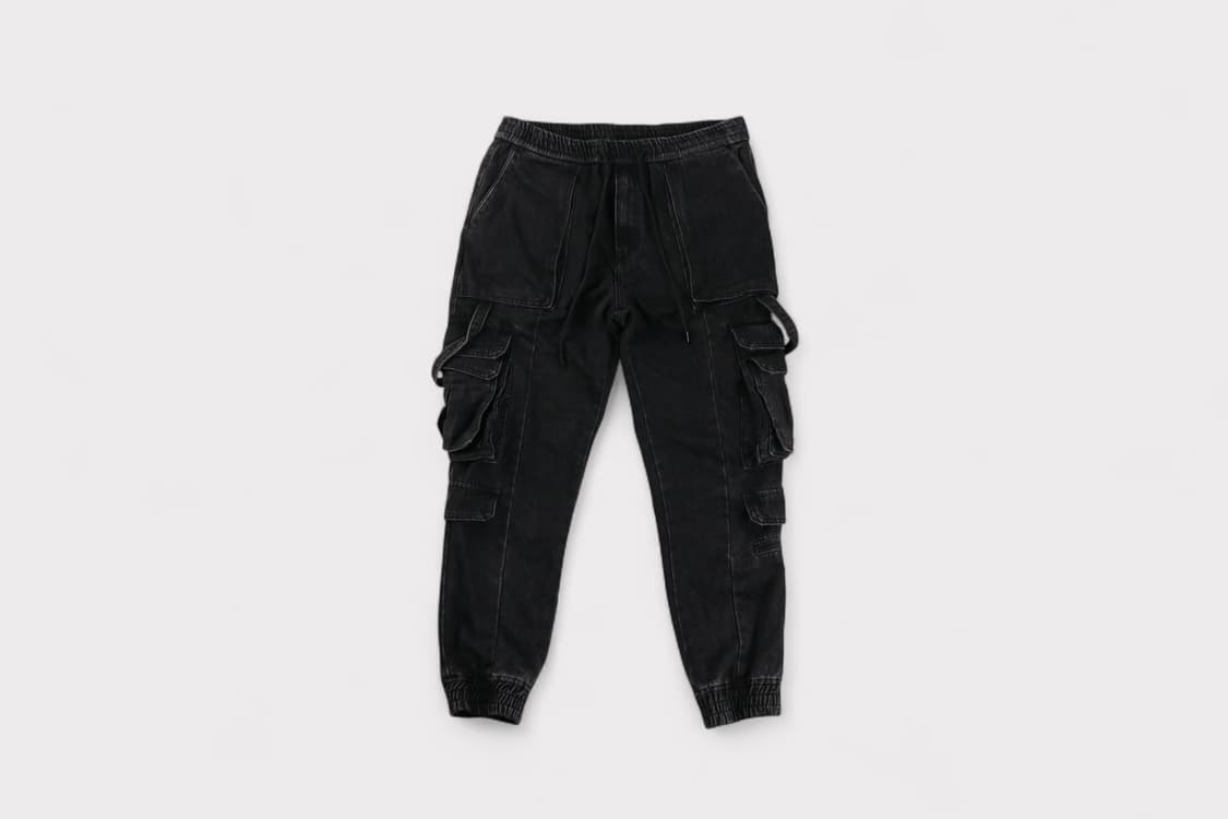 [48] 준지 19FW 흑청 멀티카고 조거팬츠 상품이미지1