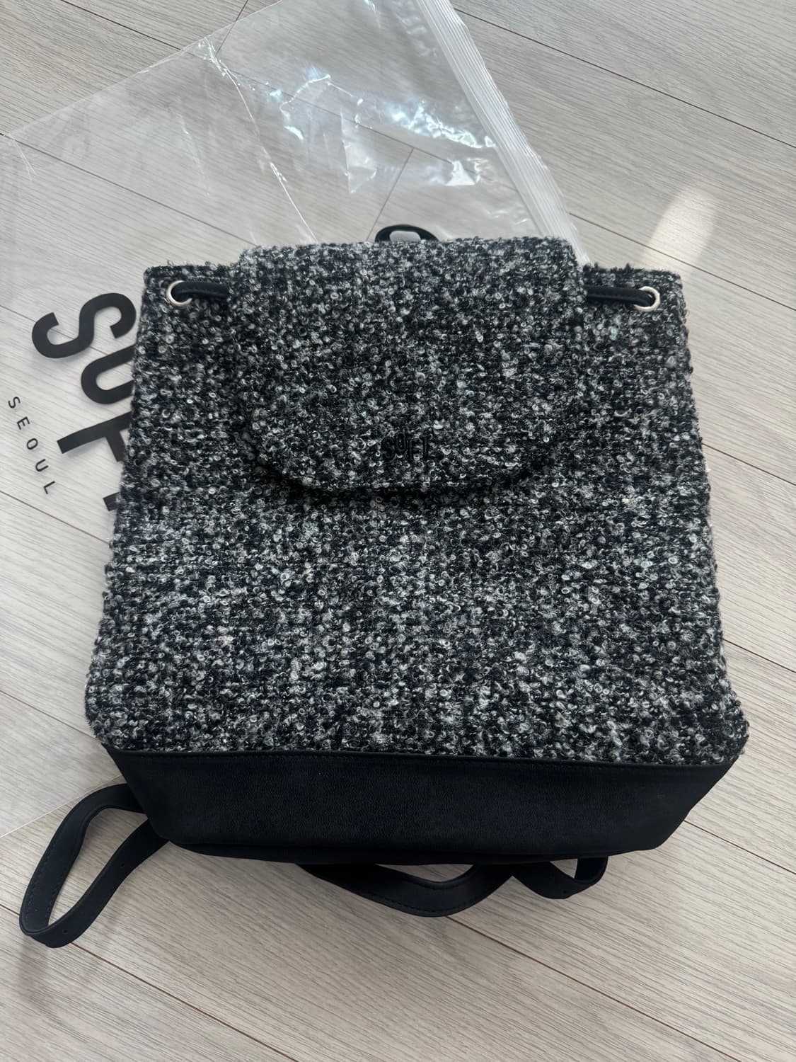 소프트서울 트위드 백팩 상품이미지2