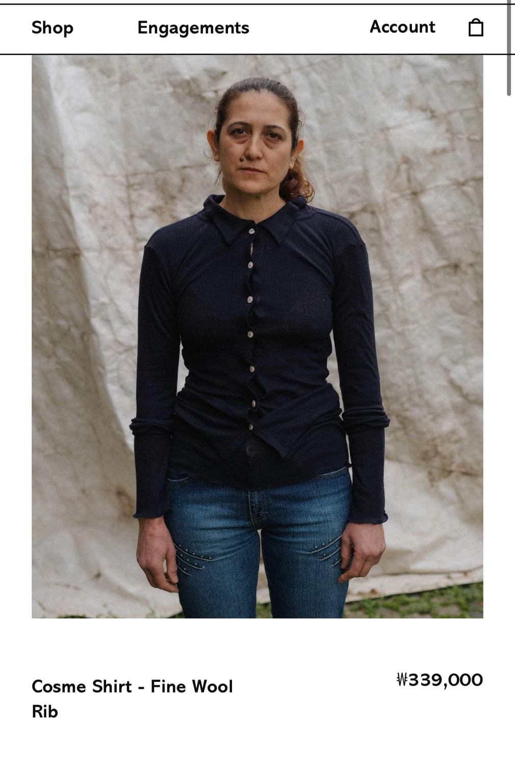 [XS,S,M,L]베이스레인지 25fw Cosme 가디건/네이비 상품이미지9