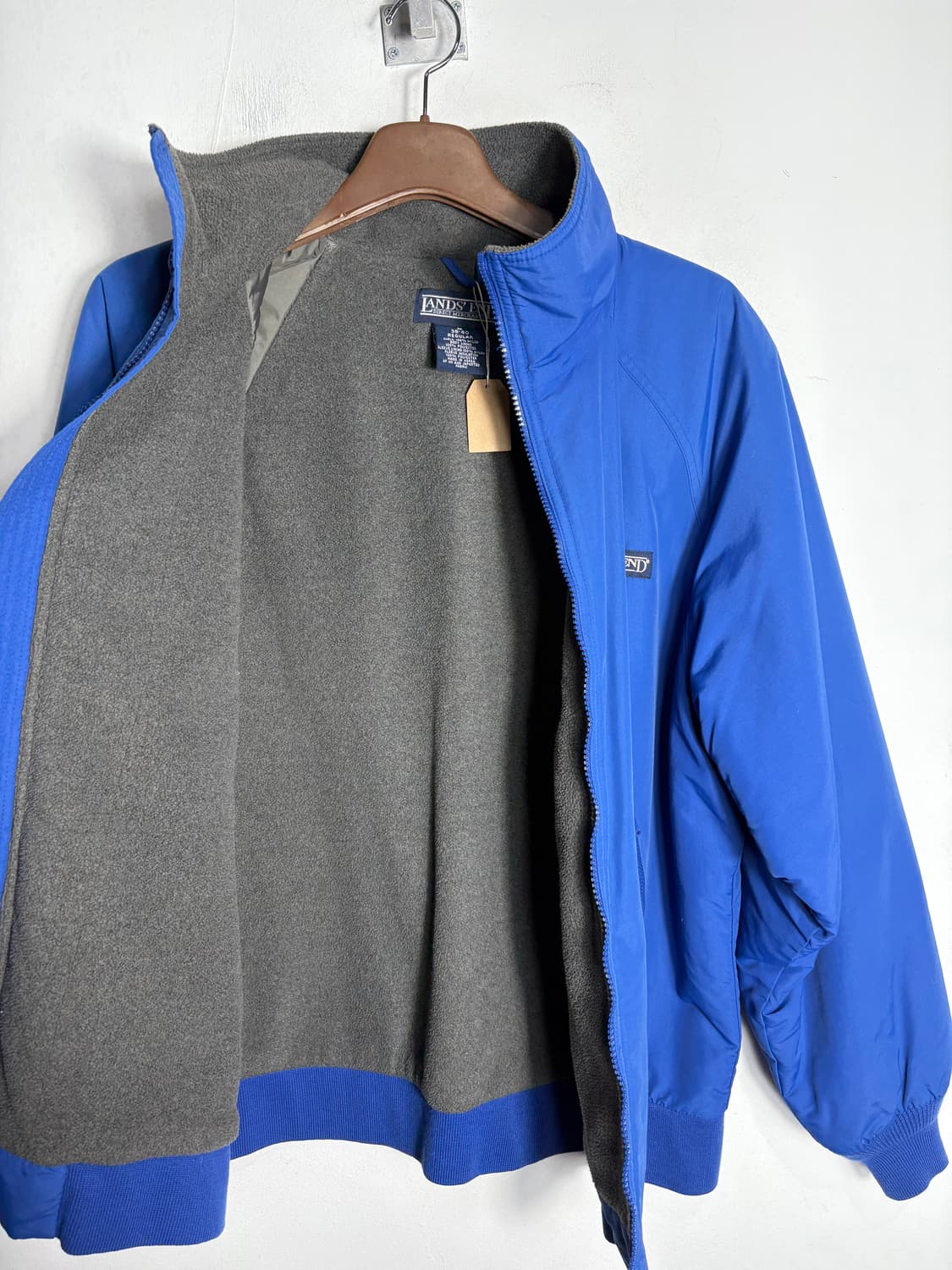 랜즈 엔드 후리스 안감 블루  점퍼 상품이미지2