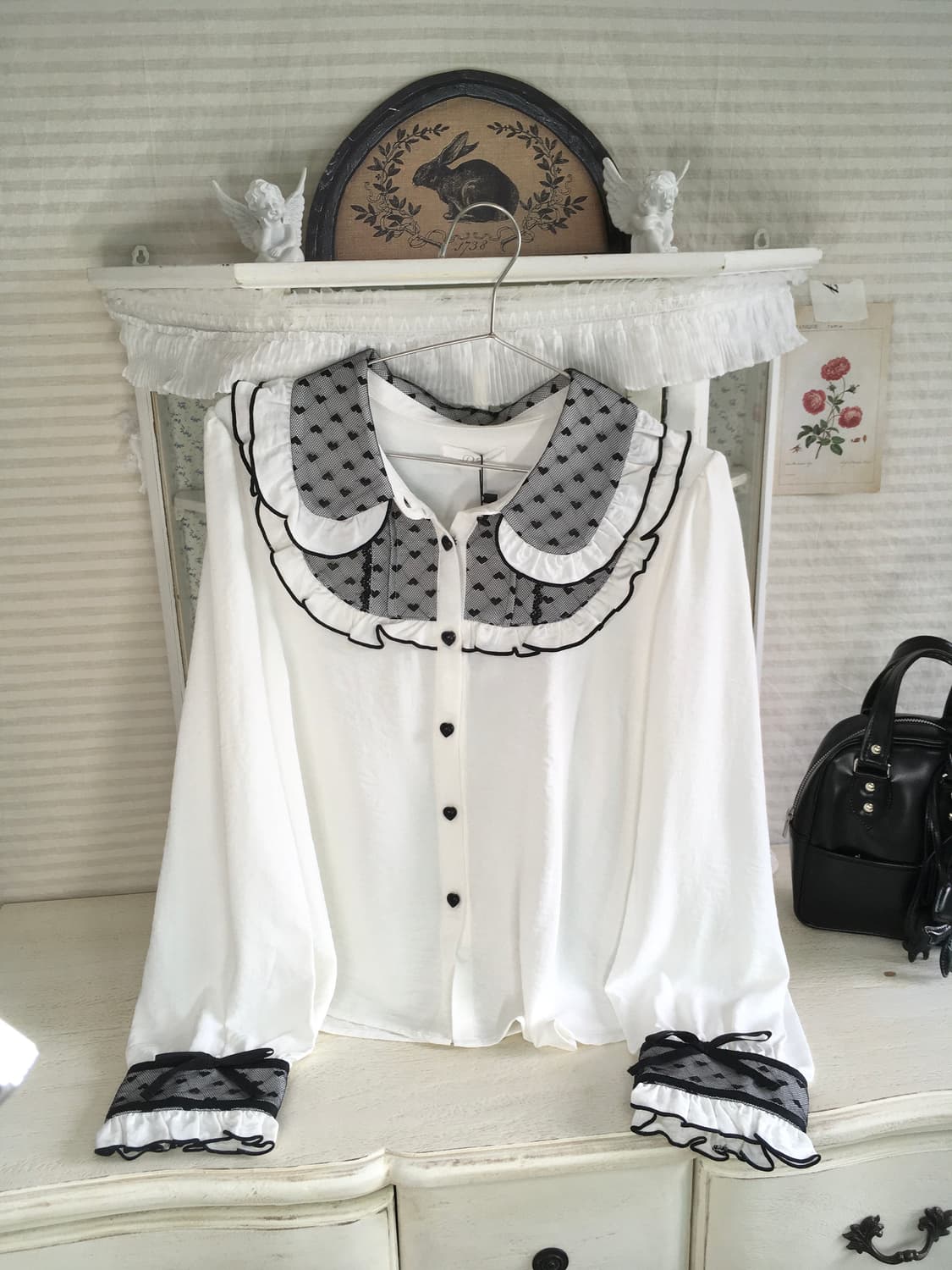 jpn vintage deary royal lovely ruffle bl 상품이미지7