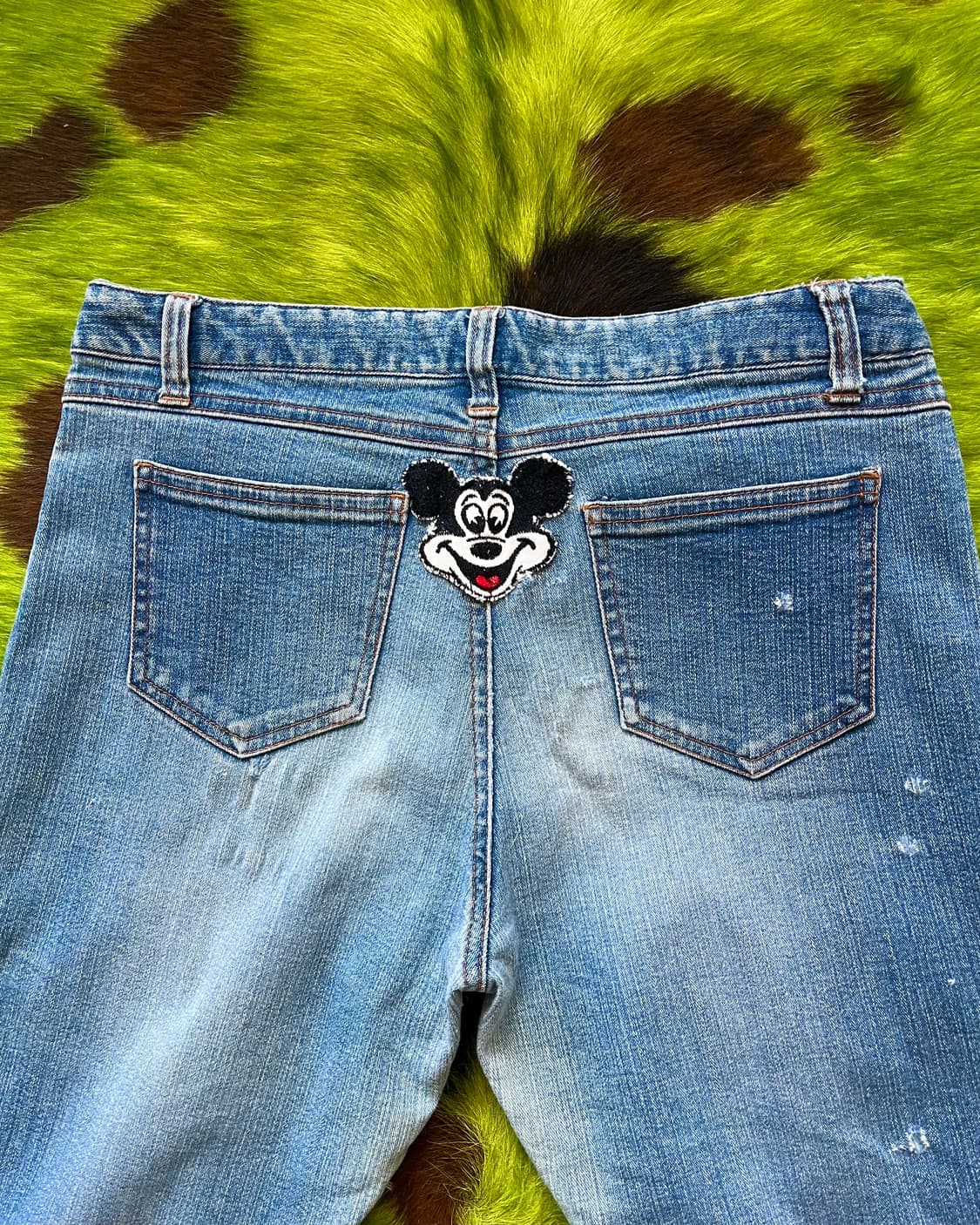 Mickey Hip Patch Boots-cut Denim Jeans 상품이미지6