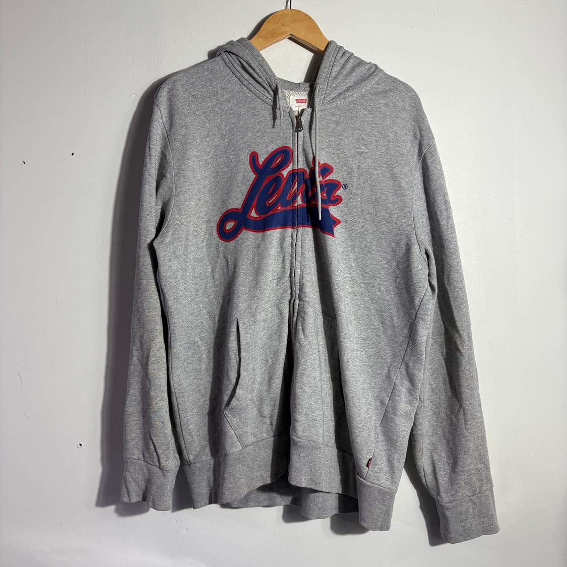 리바이스 그레이 로고 후드집업 (무료배송) 상품이미지1