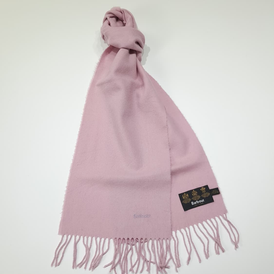 MX649 바버 90s 스코틀랜드판 램스울 더스티핑크 머플러 목도리 상품이미지2