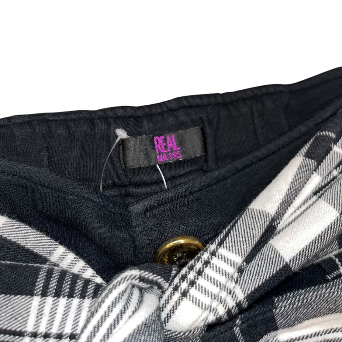 REAL MA*RS 리얼마즈 타탄체크 셔츠레이어드 밴딩 스커트 갸루y2k 상품이미지3