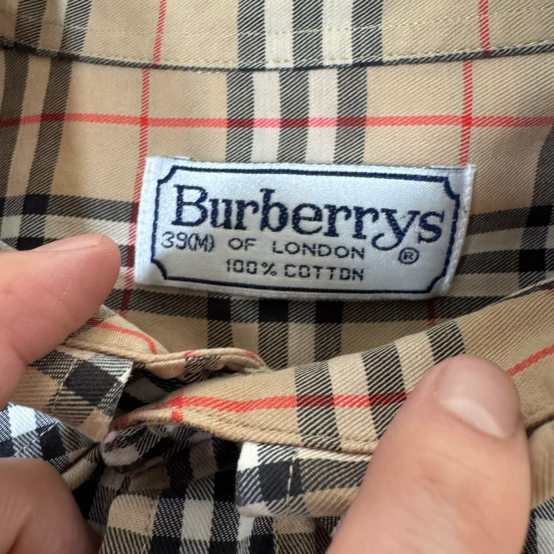 정품 버버리 노바체크 베이지 셔츠 상품이미지3