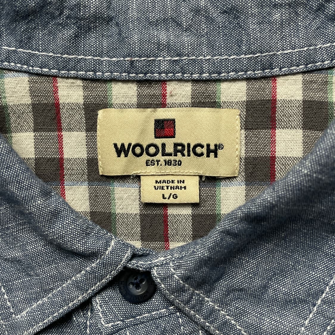 WOOLRICH 울리치 빈티지 코튼 데님 반팔 셔츠 A00767 상품이미지9