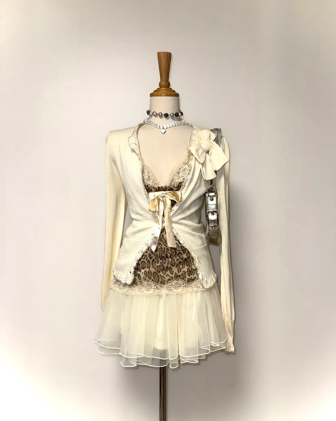 리본 니트 가디건 상품이미지2