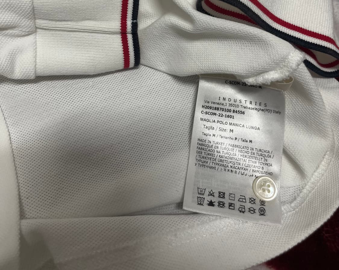 MONCLER 긴팔 카라티 M 95 정품 상품이미지4