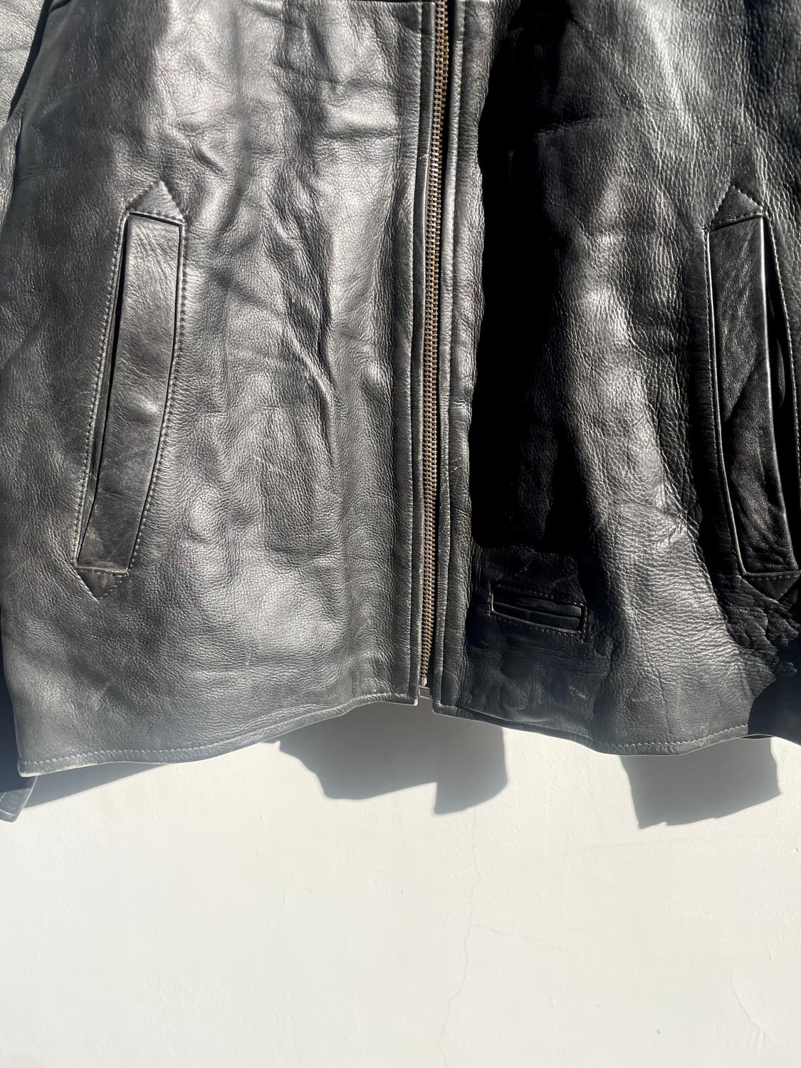 Made in Italy Real Leather Biker Jacket 상품이미지4