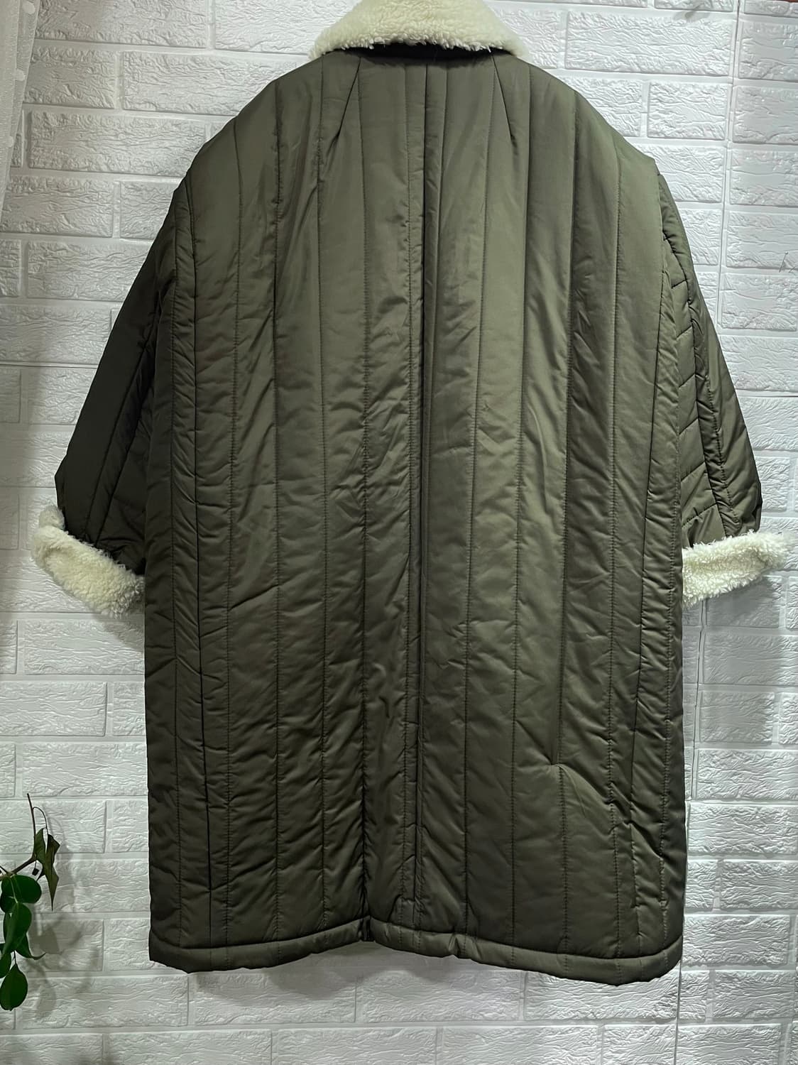 수입 양털 누빔자켓 누빔패딩 카키패딩 누빔코트 상품이미지4