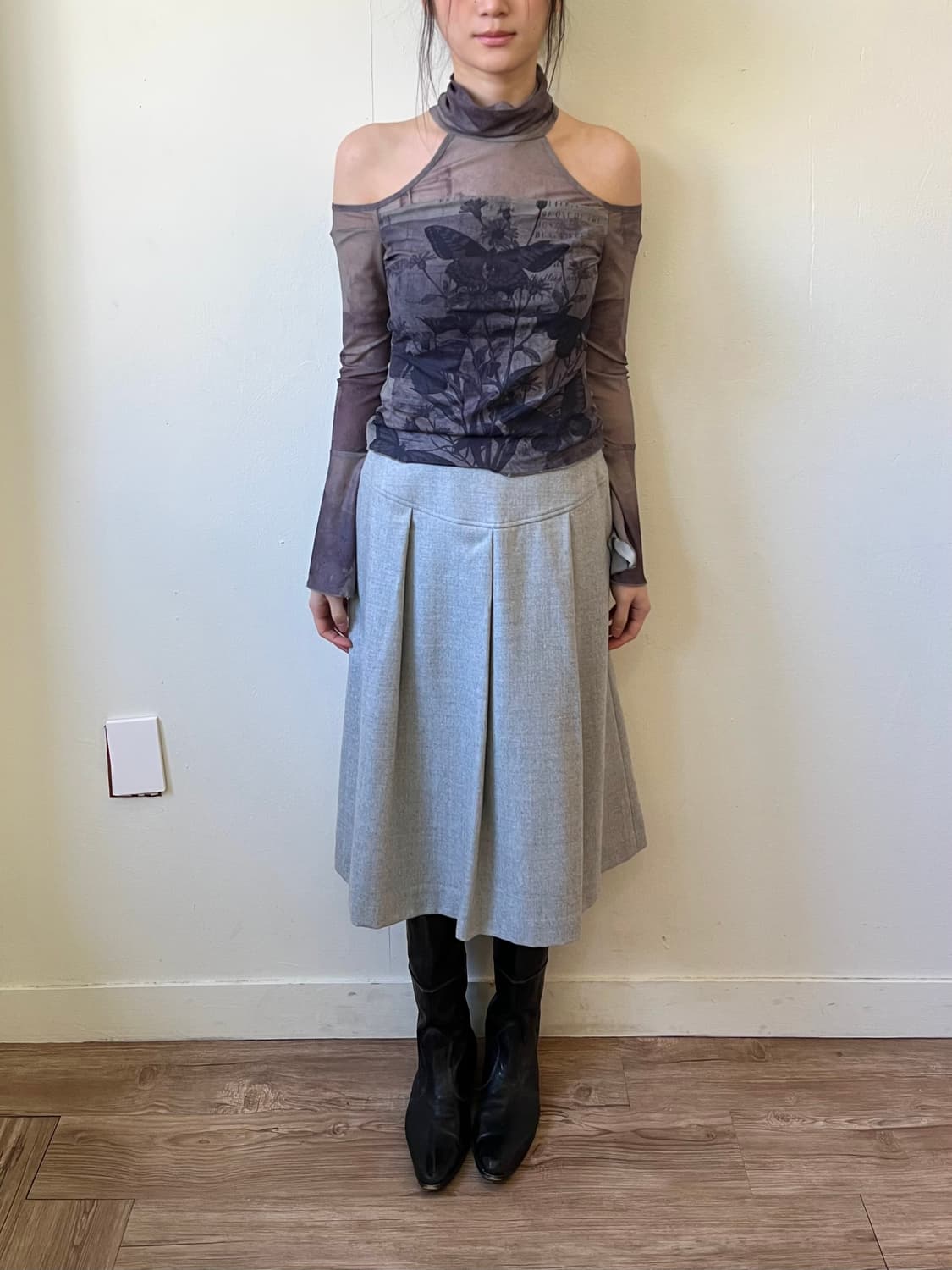 PINORE 라이트그레이 스커트 상품이미지8