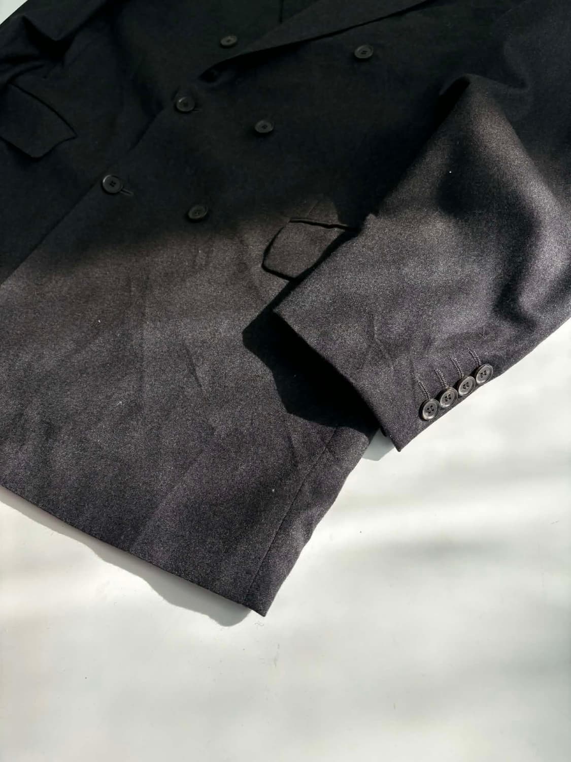 90s 버버리 × 로덴프레이 독일제 슈퍼 100 더블 브레스트 울 블레이 상품이미지10