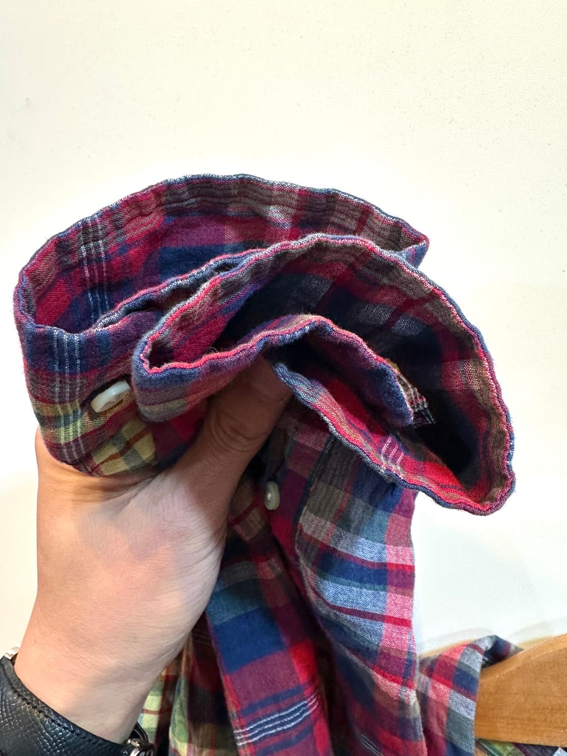 폴로 랄프로렌 인디언 마드라스 체크 린넨 셔츠 L 상품이미지8