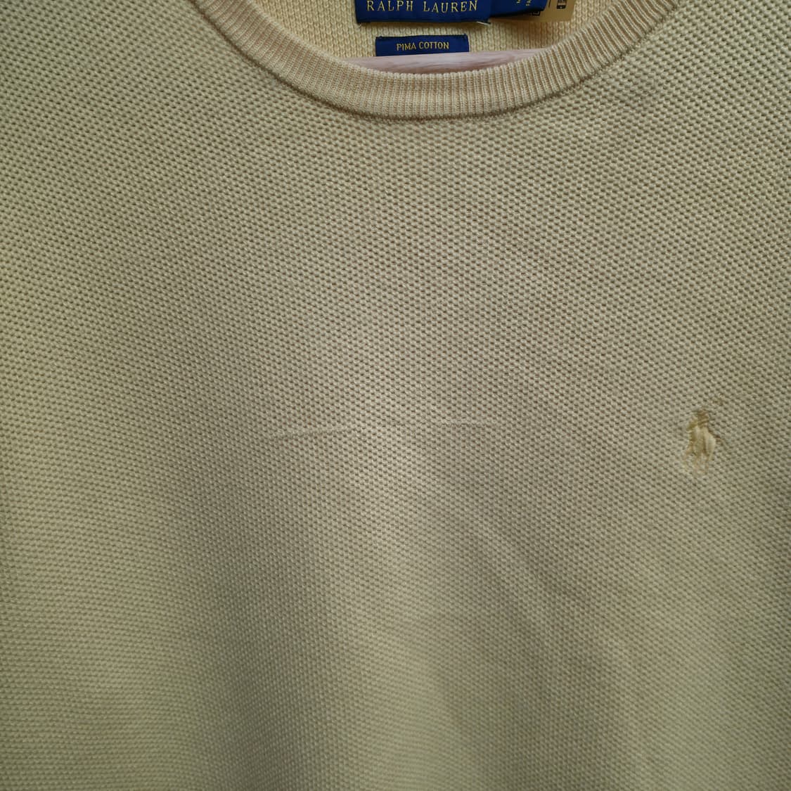 [M] 폴로 랄프로렌 피마코튼 옐로우 니트 신형큐알택 상품이미지5