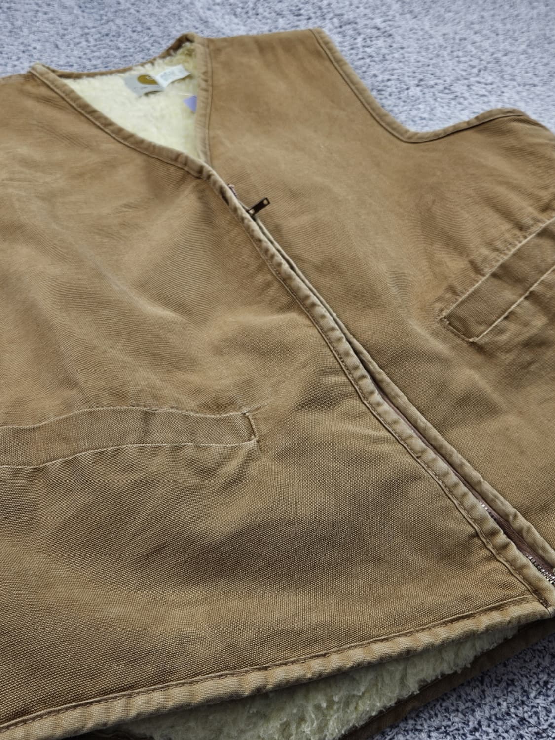 70's USA 칼하트 덕캔버스 쉐르파 베스트 ( XL ) / 10354 상품이미지9