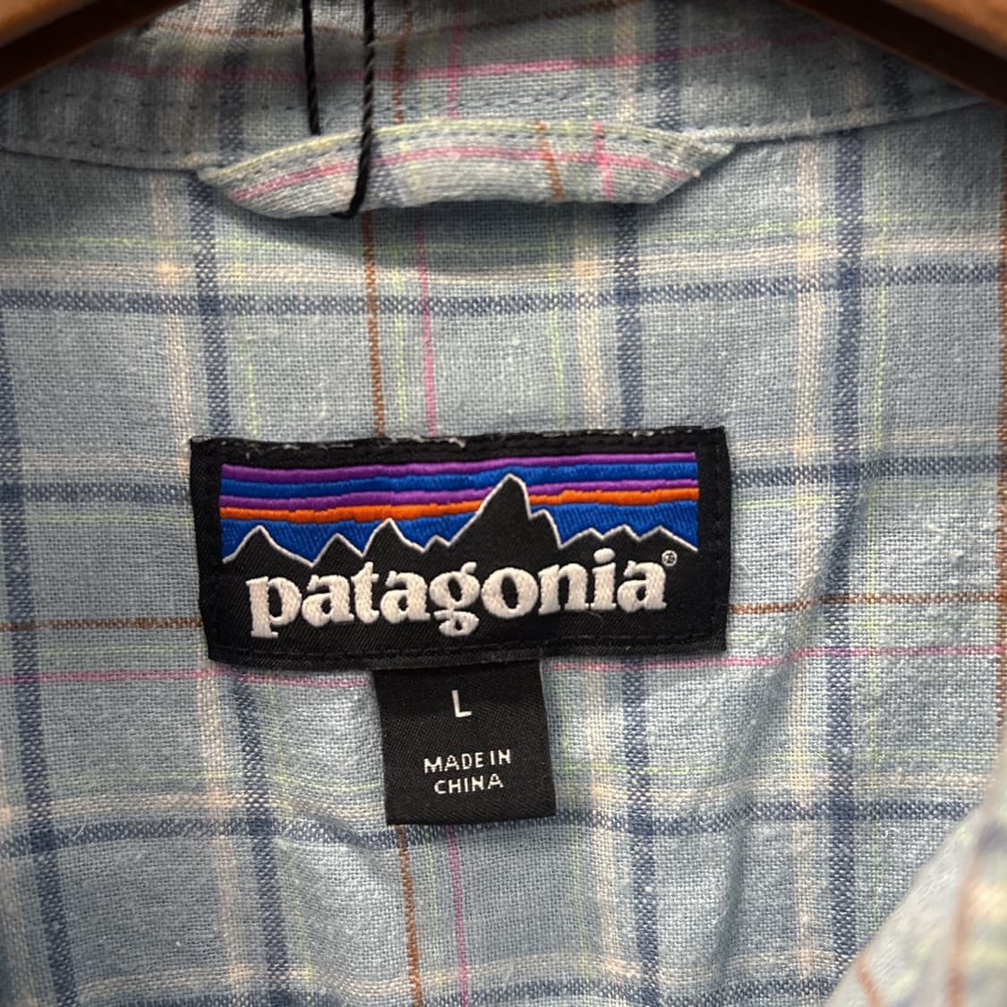 파타고니아 파스텔 윈도우 체크 워크포켓 린넨셔츠 N1062 상품이미지7