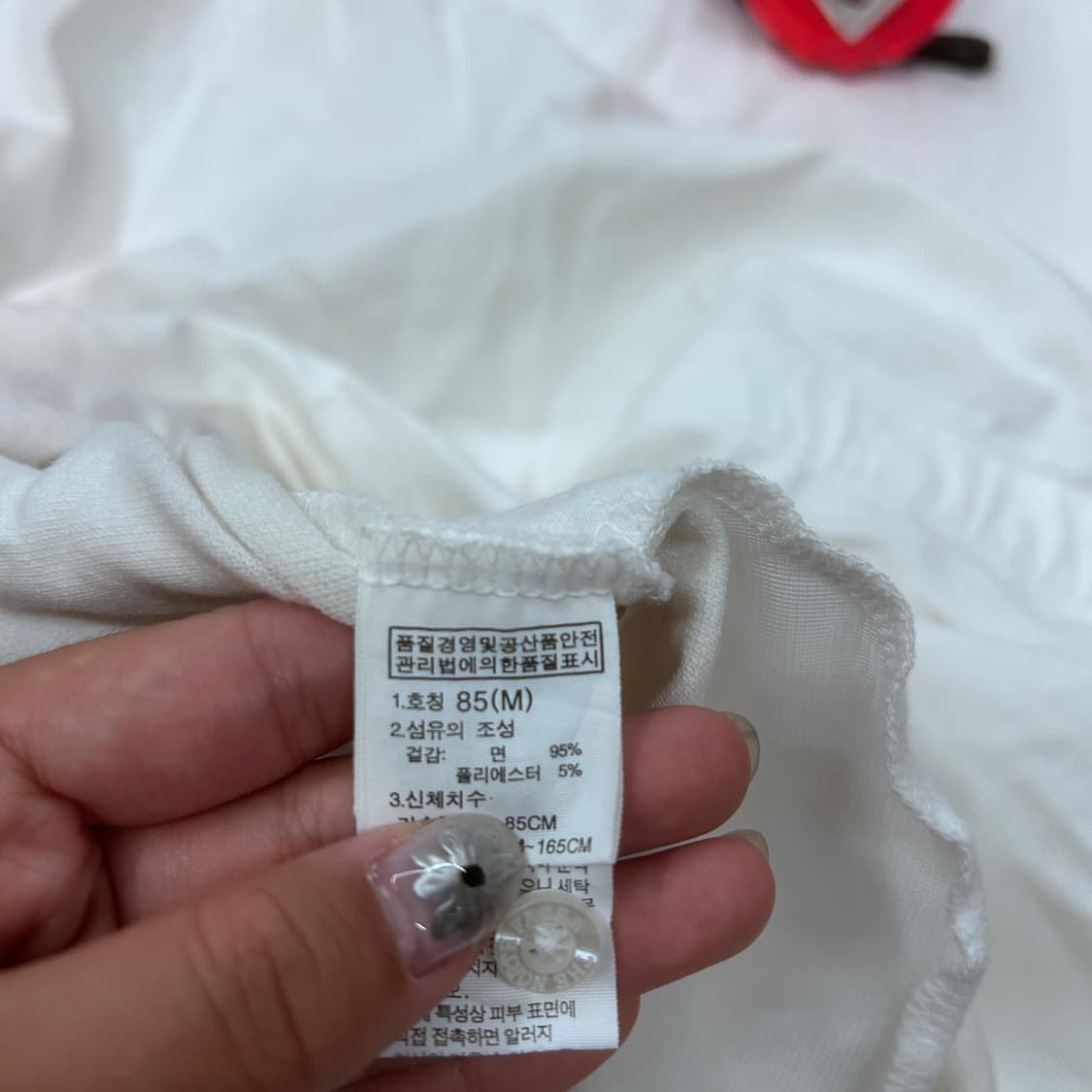 노스페이스 화이트 핑크 카라 반팔 롱스커트 미디스커트 85 상품이미지6
