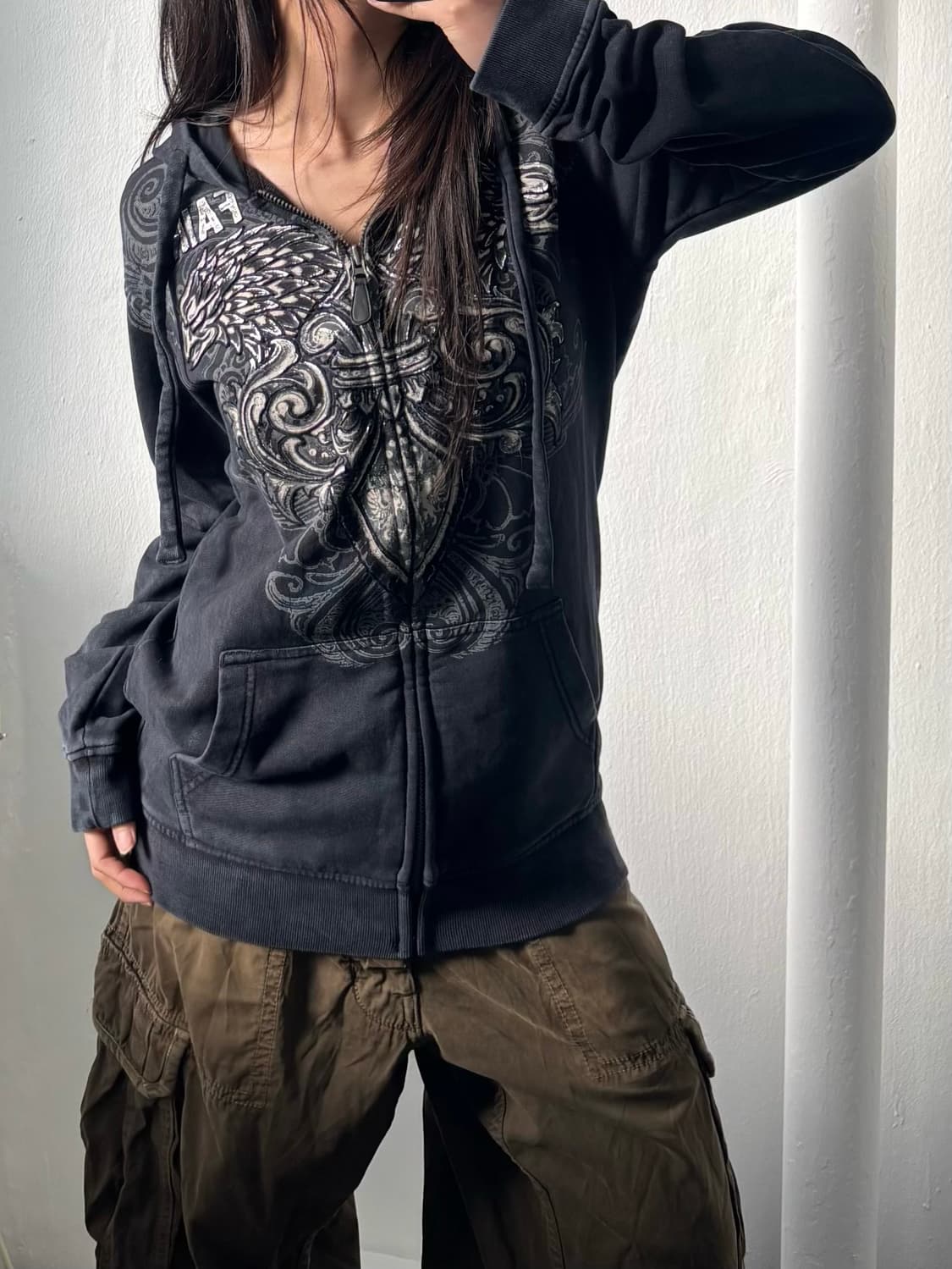 Prepotente Graphic Skull Hood Zip-Up 상품이미지1