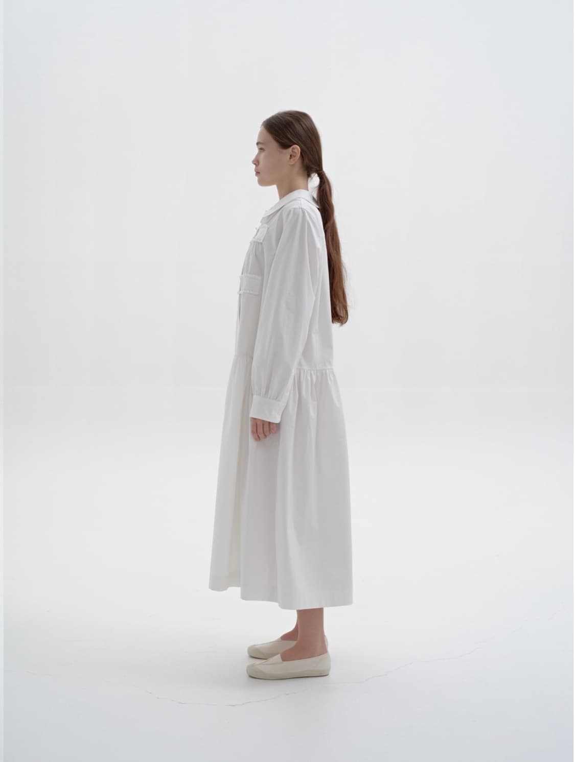 COSMOSS ROUND COLLAR SHIRT DRESS 상품이미지3