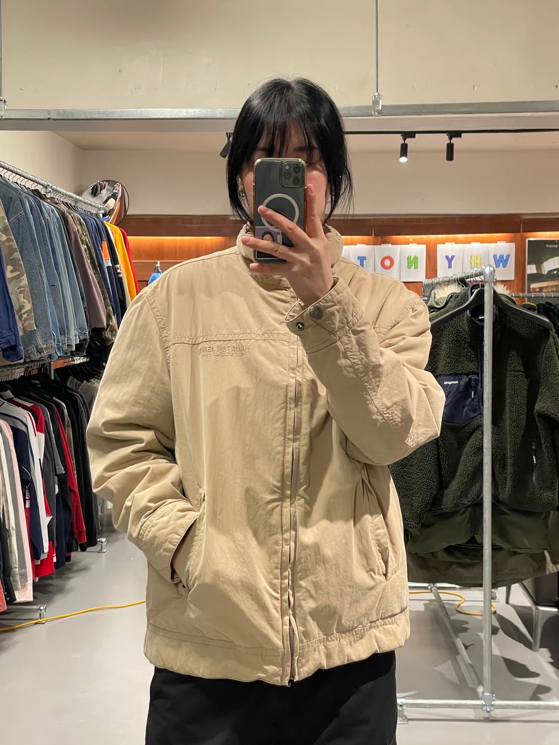 빈티지 블루종 플리스 자켓   상품이미지1